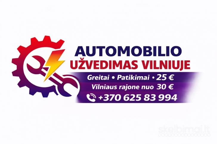 Automobilio akumuliatoriaus užvedimas Kaune Kauno rajone - pagalbinis užkūrimas