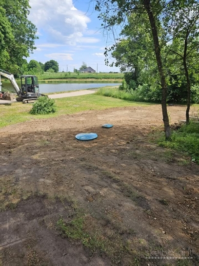 Nuotekų valymo įrenginiai, vandentiekis, lietus, drenažas, žemės kasimo darbai