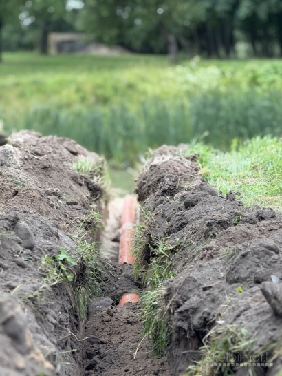 Nuotekų valymo įrenginiai, vandentiekis, lietus, drenažas, žemės kasimo darbai