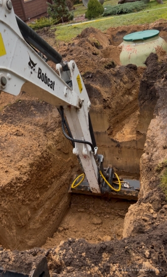 Nuotekų valymo įrenginiai, vandentiekis, lietus, drenažas, žemės kasimo darbai