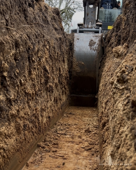 Nuotekų valymo įrenginiai, vandentiekis, lietus, drenažas, žemės kasimo darbai