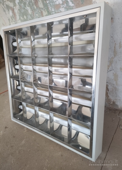 Kvadratiniai,Liuminescenciniai,fluorescenciniai Šviestuvai, lempa, lempos 8vnt.