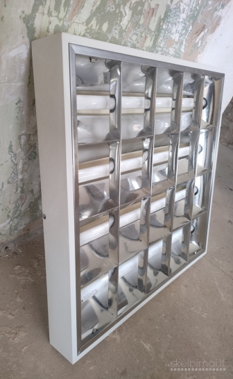 Kvadratiniai,Liuminescenciniai,fluorescenciniai Šviestuvai, lempa, lempos 8vnt.