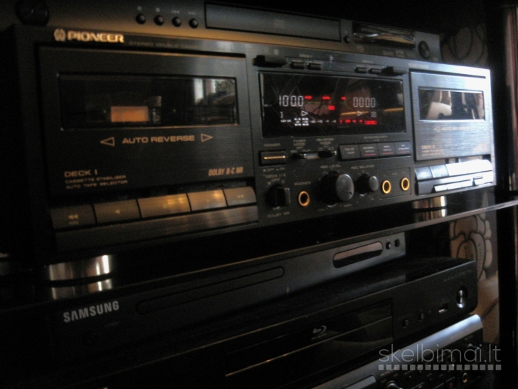 PIONEER CT-W650R Stereo Double Cassette Deck. 1991m. Made in Japan.