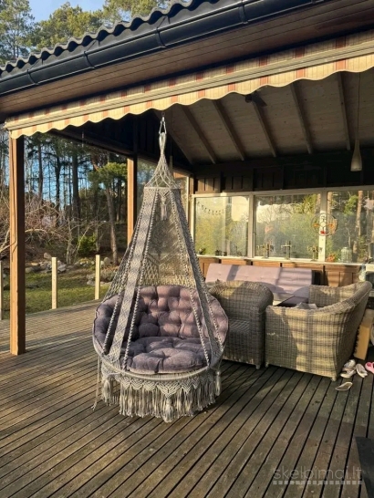 Gaminu pakabinamus krėslus-hamakus