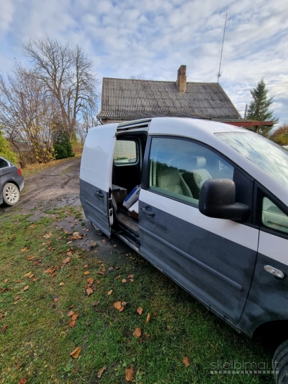 2007 m. gamybos balta/juoda VW CADDY, 1,9 TDI, 77 KW