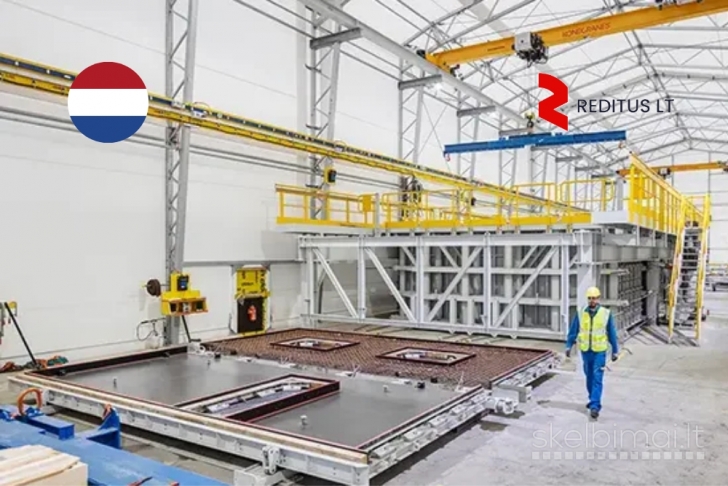 Gamybos darbuotojai (betono gaminiai) – darbas Olandijoje (2018)