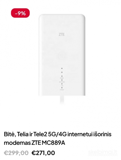 Nauji 5G modemai - gera kaina - greitas pristatymas