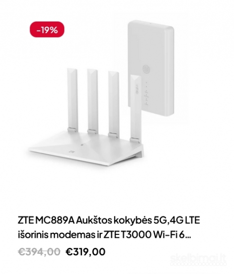 Nauji 5G modemai - gera kaina - greitas pristatymas