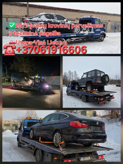 Tralas Utena,24/7 įvairių krovinių pervežimas ir techinė pagalba 