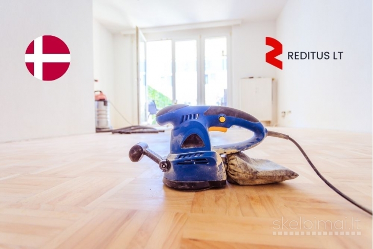 Medinių grindų šlifuotojas-lakuotojas – darbas Danijoje (2020)