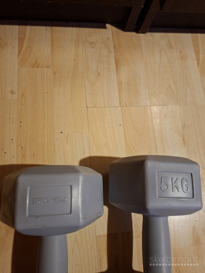 Hanteliai 2vnt. po 5 kg.