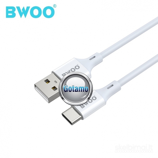 806 Type-C laidas 1 metras 3A BWOO WWW.GOTAMO.LT