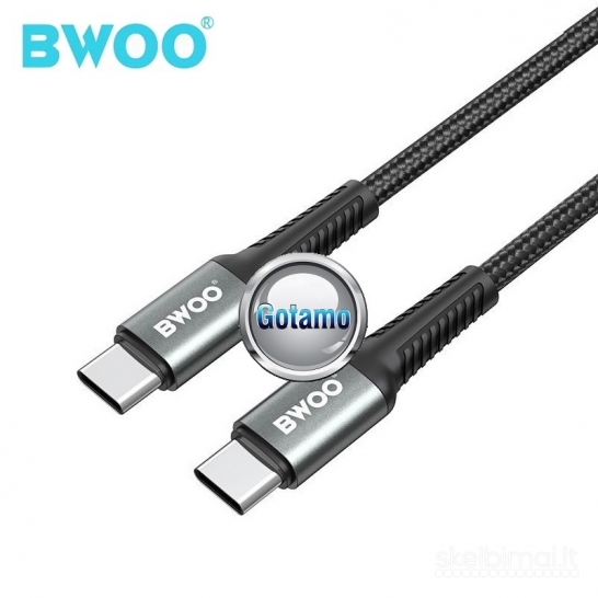 807 Type-C į Type-C laidas 2 metrai 65W BWOO WWW.GOTAMO.LT