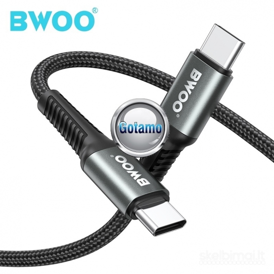 808 Type-C į Type-C laidas 3 metrai 65W BWOO WWW.GOTAMO.LT