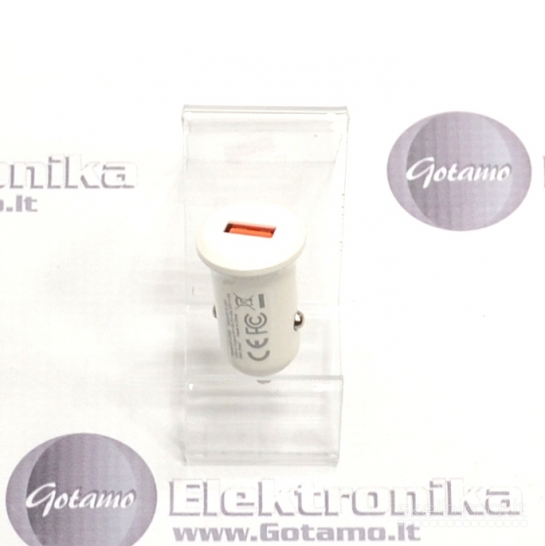 814 Auto kroviklis USB 18W XO baltos spalvos WWW.GOTAMO.LT