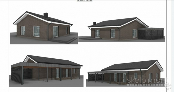 Sklypas su namo projektu ir statybos leidimu