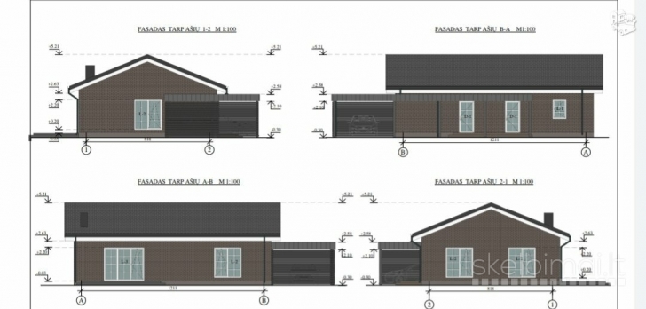 Sklypas su namo projektu ir statybos leidimu