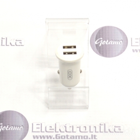 816 Auto kroviklis USB 12W 2 lizdų XO WWW.GOTAMO.LT