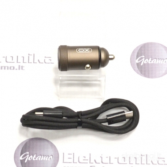 818 Auto kroviklis Type-C 30W su Type-C į Type-C laidu XO WWW.GOTAMO.LT