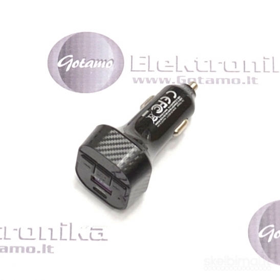 821 FM moduliatorius XO Multi Functional su Type-C 30W lizdu ir Type-C laidu