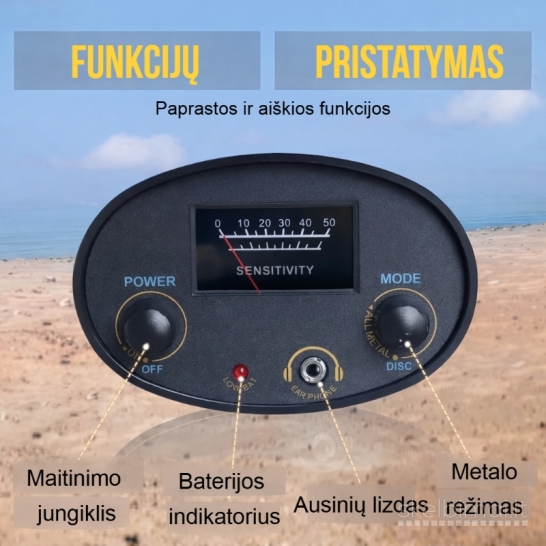 Profesionalus metalo detektorius "TECLUNG"