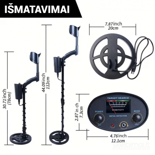 Profesionalus metalo detektorius "TECLUNG"