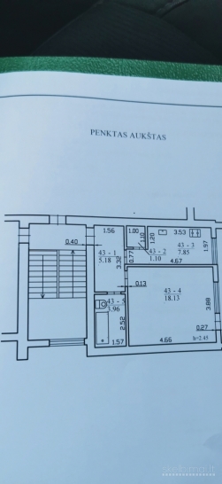 Vieno kambario butas Panevėžio m.