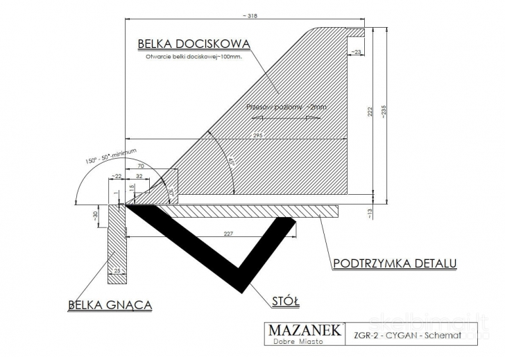 Skardos lankstymo staklės ZGR 2500/1,5