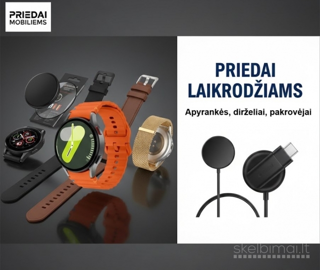 Dirželiai, apyrankės, pakrovėjai laikrodžiams - Priedaimobiliems.lt