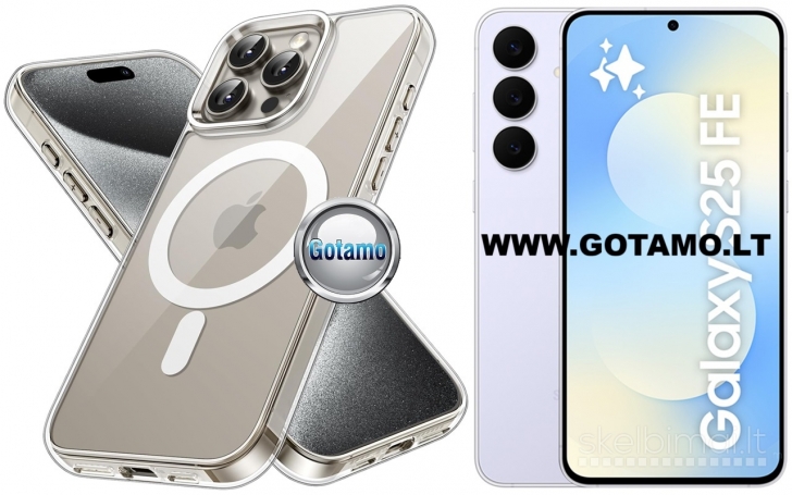 824 MagSafe Jelly dėklas nugarėlė Samsung Galaxy S25 FE WWW.GOTAMO.LT