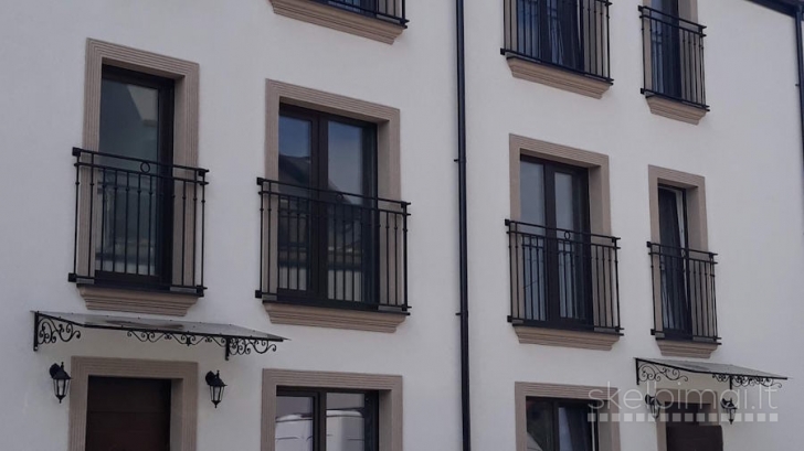 STOGELIŲ gamyba virš DURŲ, BALKONŲ, GARAŽŲ, TERASŲ