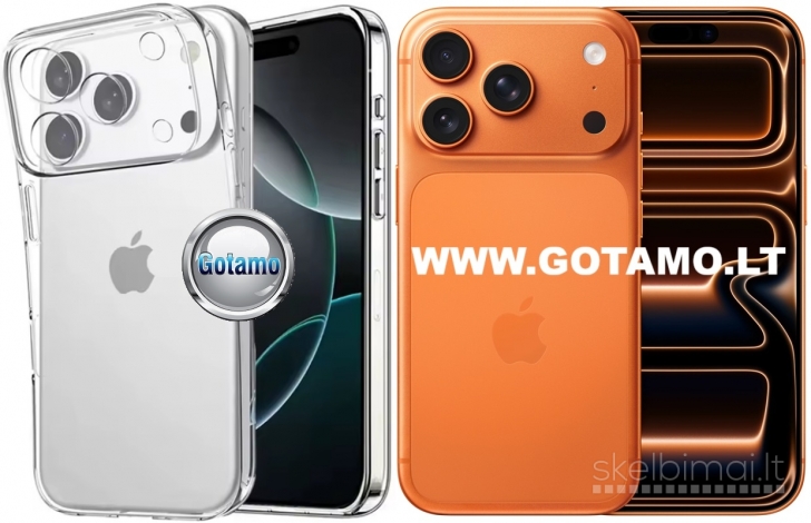 827 C-Clear Plus skaidri nugarėlė Apple iPhone 17 Pro telefonui WWW.GOTAMO.LT