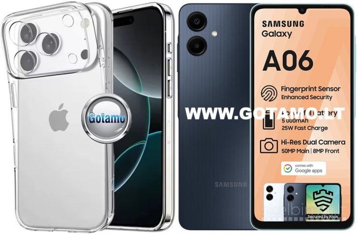 830 C-Clear Plus skaidri nugarėlė Samsung Galaxy A06 / A06 5G telefonams