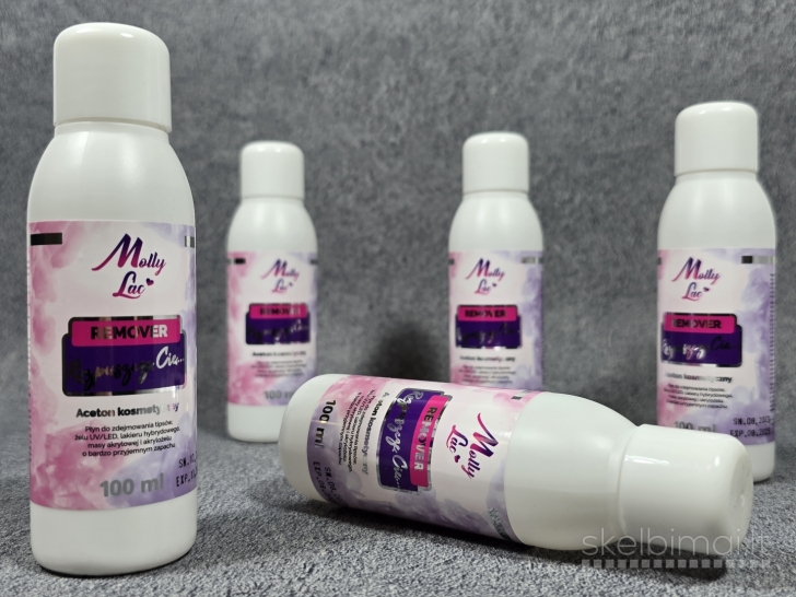 Gelinio lako nuėmėjas su lanolinu Molly Remover