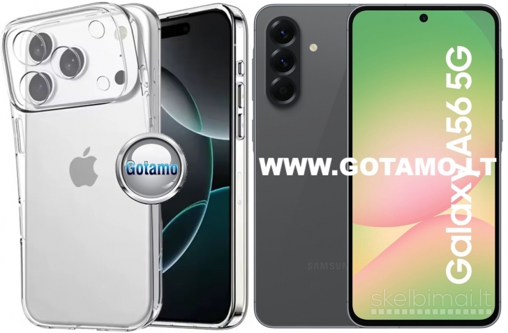 832 C-Clear Plus skaidri nugarėlė Samsung Galaxy A56 telefonui WWW.GOTAMO.LT
