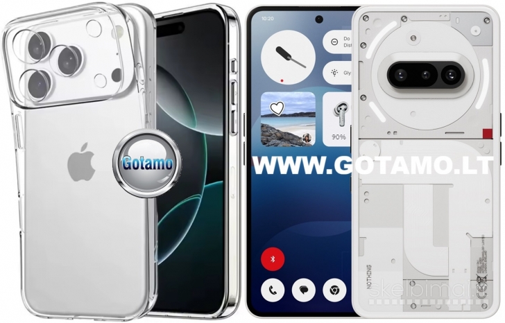 835 C-Clear Plus skaidri nugarėlė Nothing Phone 3a Pro telefonui WWW.GOTAMO.LT