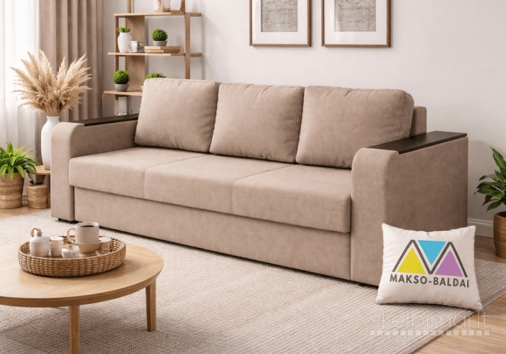 miegamosios sofos lovos su patalynės dėže