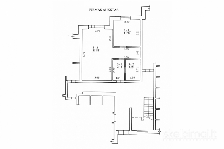 PARDUODAMAS 2 K. 53,08 KV.M. BUTAS SU TERASA, SANDĖLIUKU IR PARKINGU