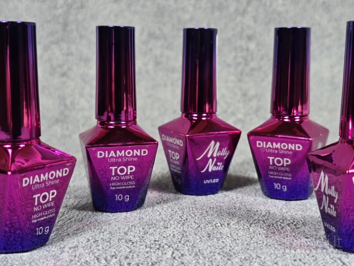 Gelinio lako ypač blizgus be lipnumo topas nagams