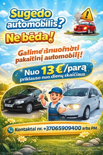 Auto nuoma aplink Klaipeda