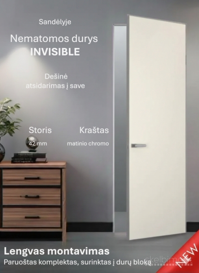 Nematomos durys | Paslėpta stakta | Montavimas | Garantija