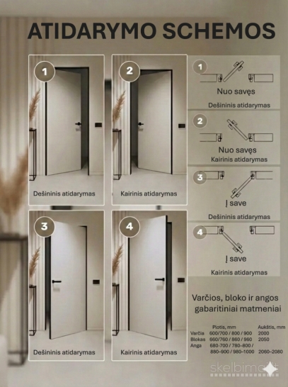Nematomos durys | Paslėpta stakta | Montavimas | Garantija