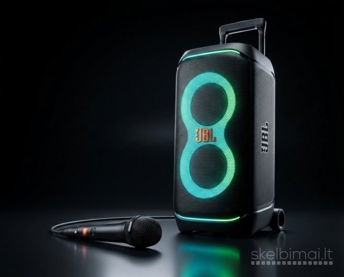 Pigiausia JBL PartyBox Stage 320 nuoma su AI Sound Boost 