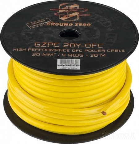 GROUND ZERO GZPC 20Y-OFC Kolonėlių pajungimo laidas 20 mm²