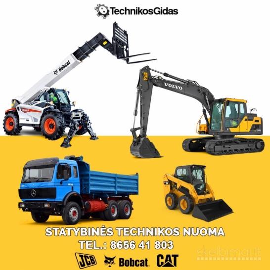 Teleskopinio krautuvo nuoma CATERPILLAR - Technikos gidas