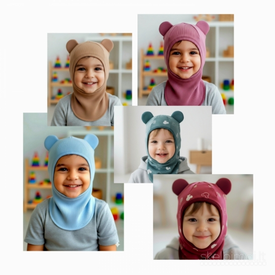 Vaikiškos kepurės - šalmukai www.lvashop.lt