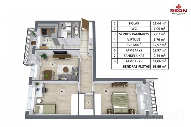 PARDUODAMAS ERDVUS KETURIŲ KAMBARIŲ BUTAS LAZDYNUOSE, ARCHITEKTŲ GATVĖJE! 