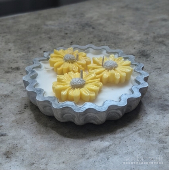 Sojų vaško žvakės gipso indeliuose www.lvashop.lt