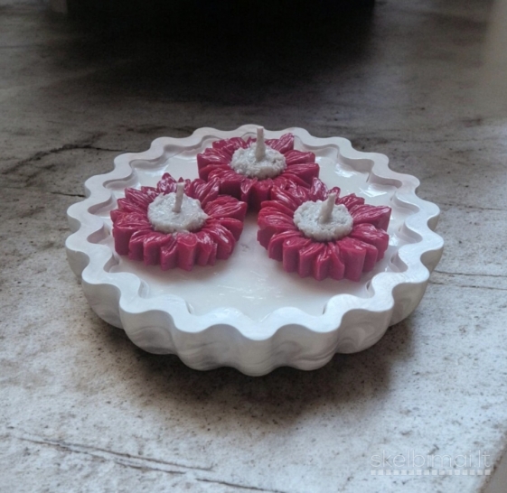 Sojų vaško žvakės gipso indeliuose www.lvashop.lt